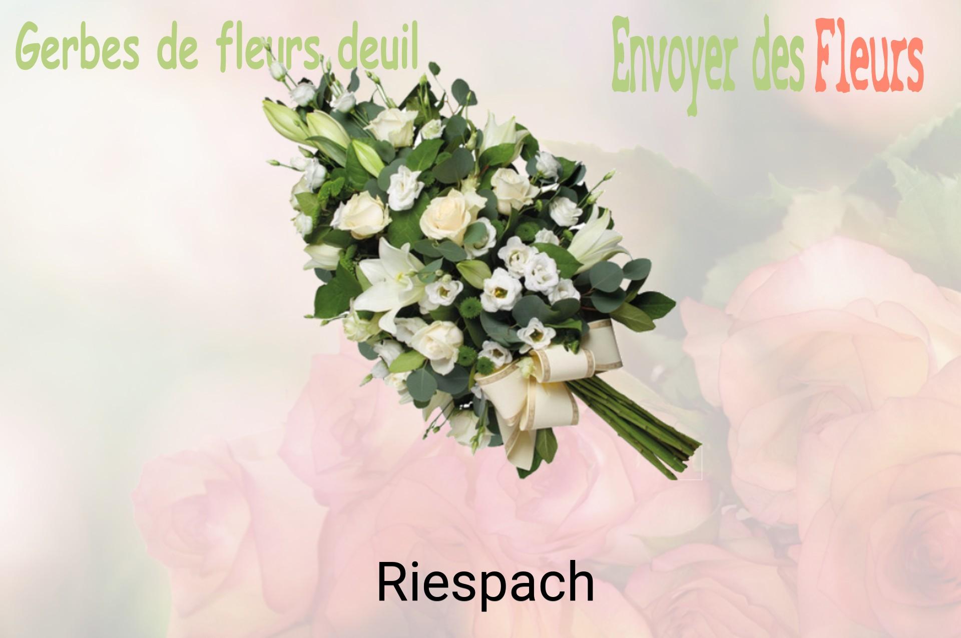 Gerbe de fleurs de deuil livrée à Riespach